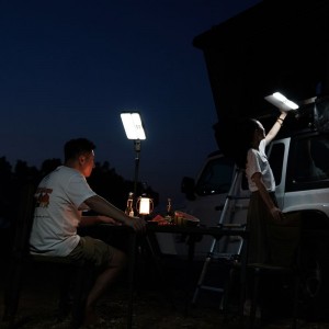 Solar rechargeable LED camping light/Galaxy Solar Work / Garden Light