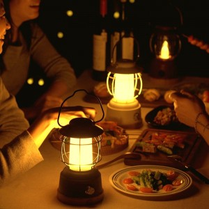 Klassike LED draachbere camping lantearne oplaadbare lamp