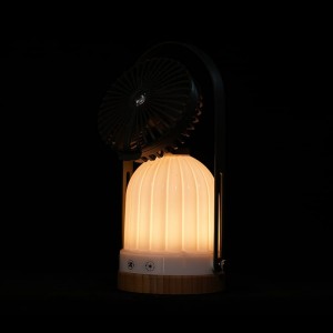 Portable Classical Rechargeable LED table Fan Lantern strong wind
