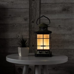 Portable rechargeable LED camping light lantern with Bluetooth wireless speaker