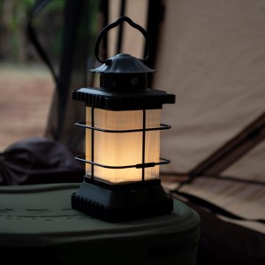 Portable rechargeable LED camping light lantern with Bluetooth wireless speaker