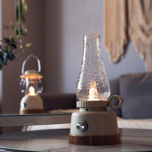 Retro flytjanlegur LED tómstundaljósker, forn steinolíulampi gefur mjúkt ljós sem hentar fyrir herbergi og úti