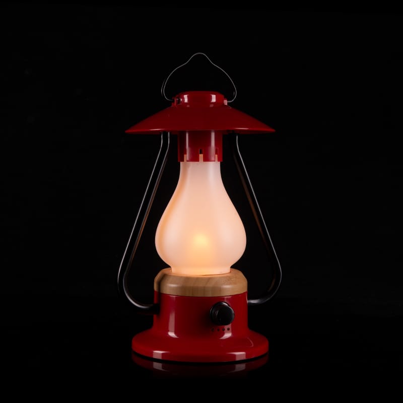 Retro portabel rechargeable decorated LED flame table lantern kanggo outdoor/indoor luang urip (bluetooth speaker opsional)