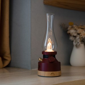 Limyè ki ap dirije pòtab ak 360 ° Sound Lantern mizik ak oratè Bluetooth san fil