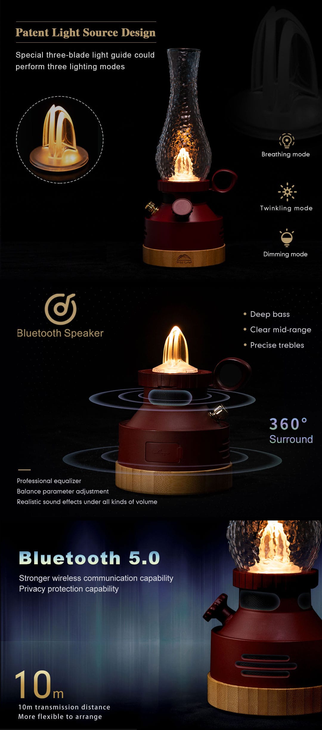 music Lantern with wireless Bluetooth speaker (2)